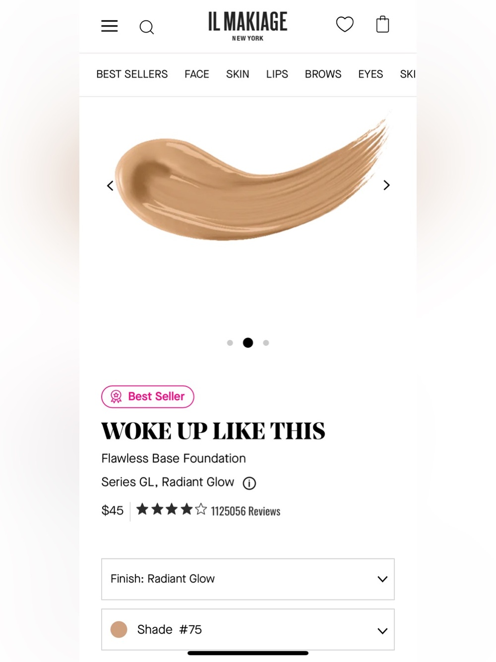 ILMAKIAGE Woke Up Like This Makeup Foundation - GL 075- NEW, UNOPENED - Picture 4 of 5